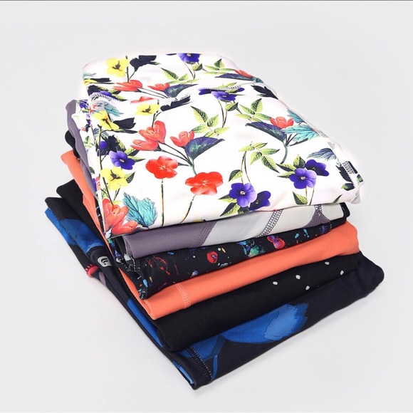 White Floral Fabletics Leggings - Picture 2 of 4